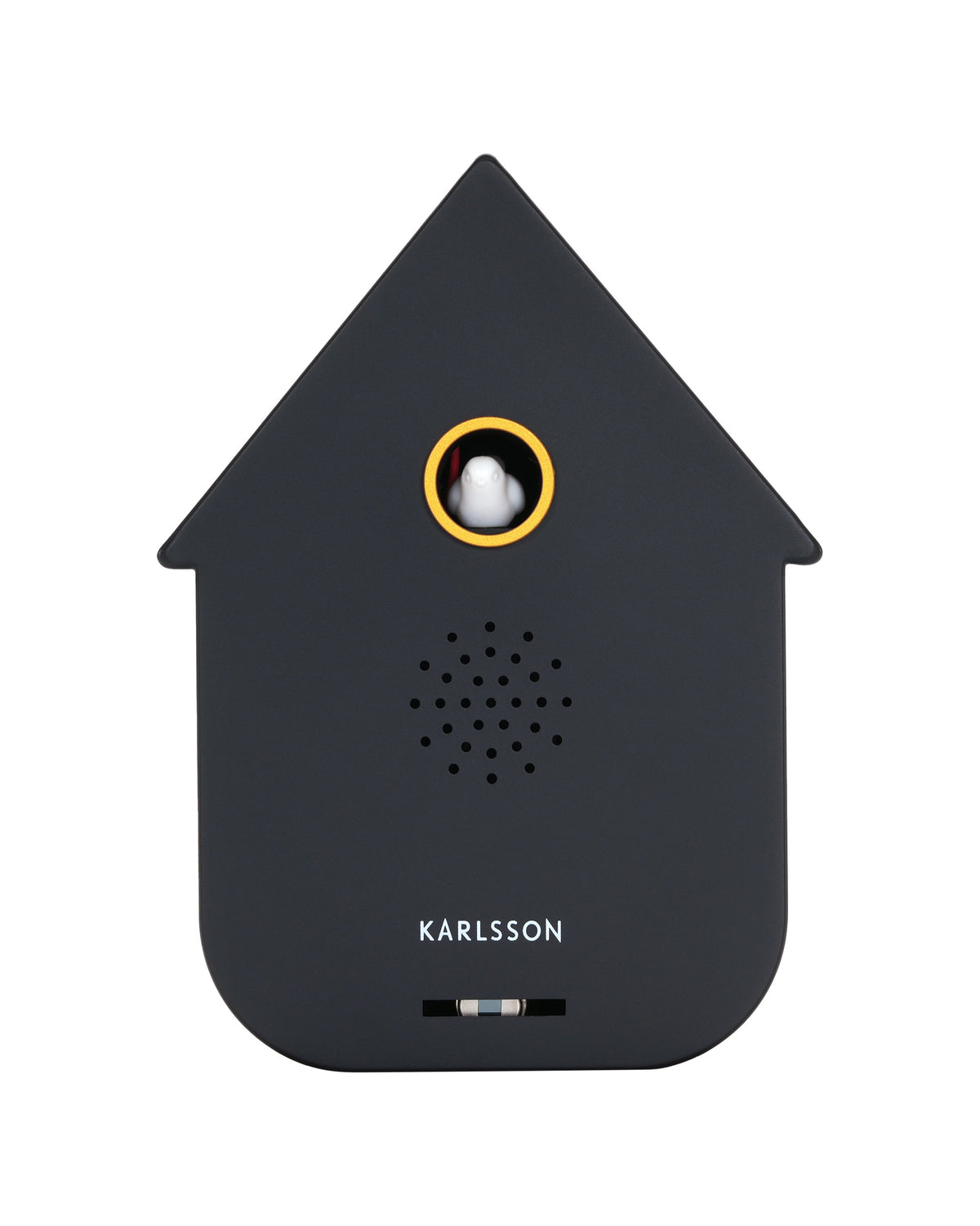 Karlsson vogelhuisje met geluid (soundbox) Modern Cuckoo, zwart, vooraanzicht