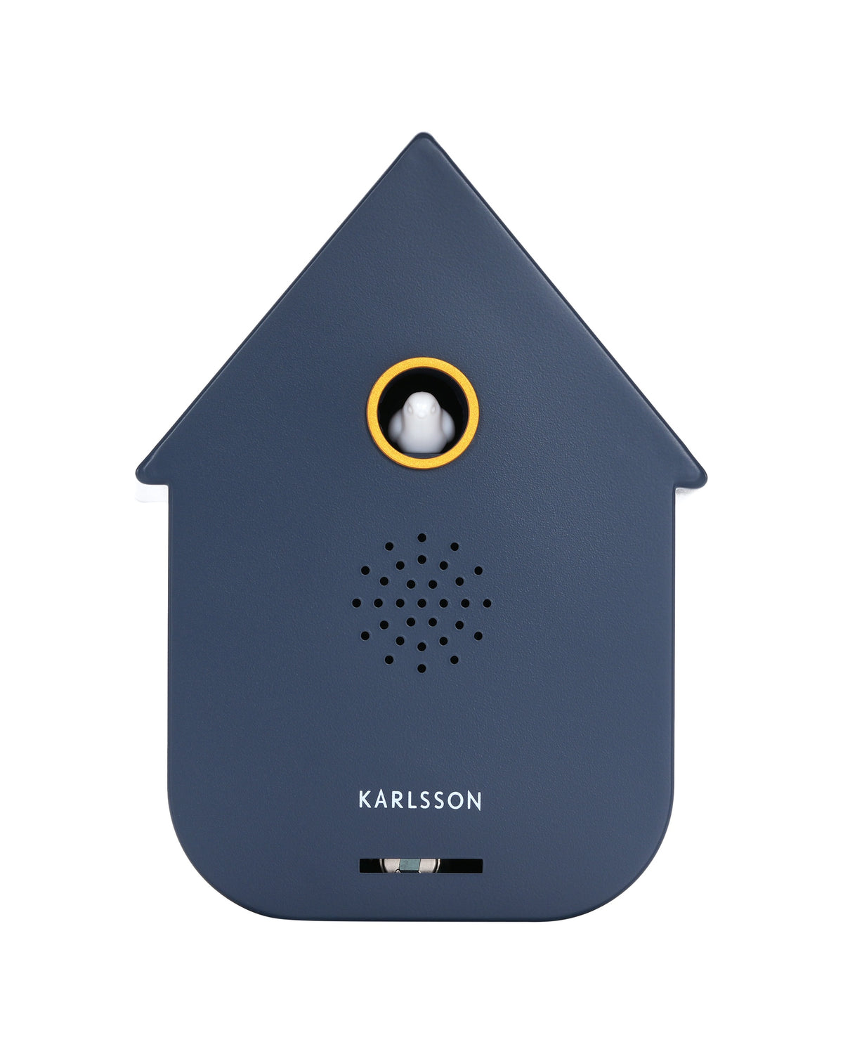 Karlsson vogelhuisje met geluid (soundbox) Modern Cuckoo, blauw, vooraanzicht