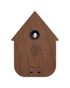 Karlsson vogelhuisje met geluid (soundbox) Modern Cuckoo, donker hout, vooraanzicht