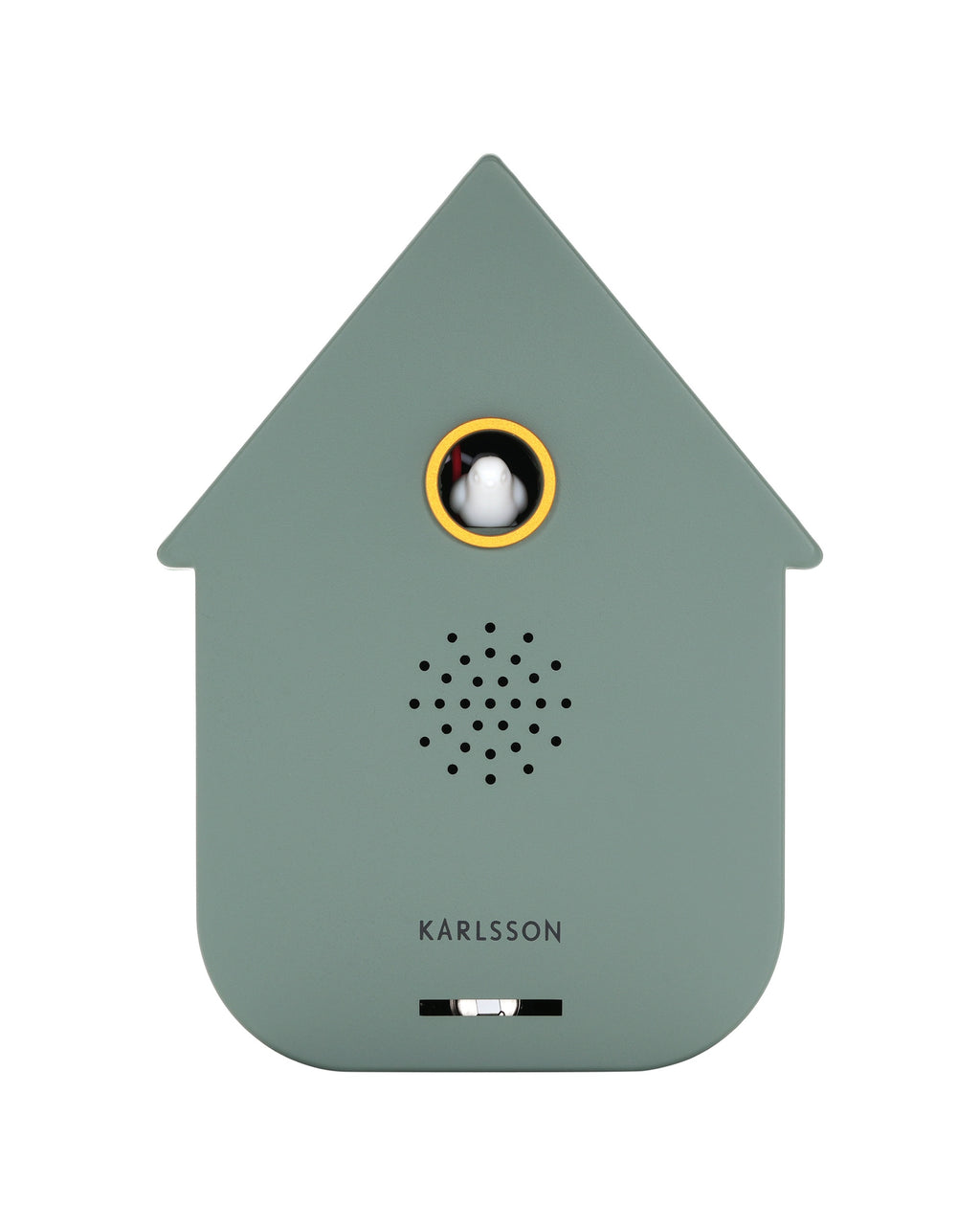 Karlsson vogelhuisje met geluid (soundbox) Modern Cuckoo, groen, vooraanzicht