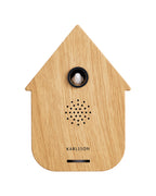 Karlsson vogelhuisje met geluid (soundbox) Modern Cuckoo, licht hout, vooraanzicht