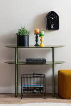 Karlsson wandklok Modern Kitty, zwart, sfeerfoto in interieur