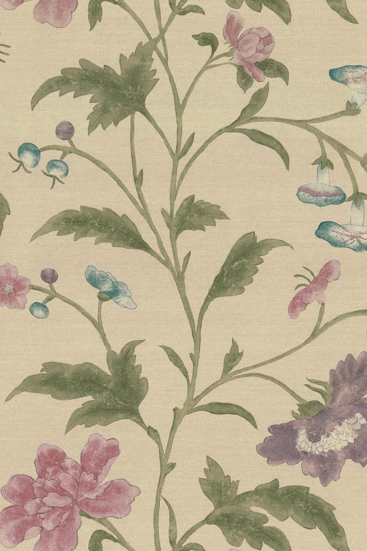 Little Greene China Rose Sage behang