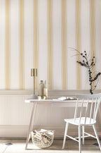 Little Greene Ombré Stripe 1956 Lichen/Doric behang
