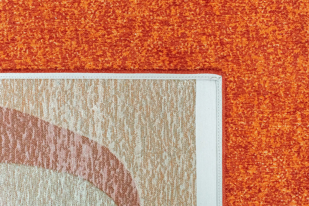 Close-up van het dessin van het Louis de Poortere Craft Marble 2065 Kanell vloerkleed