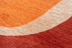 Close-up van het dessin van het Louis de Poortere Craft Marble 2065 Kanell vloerkleed