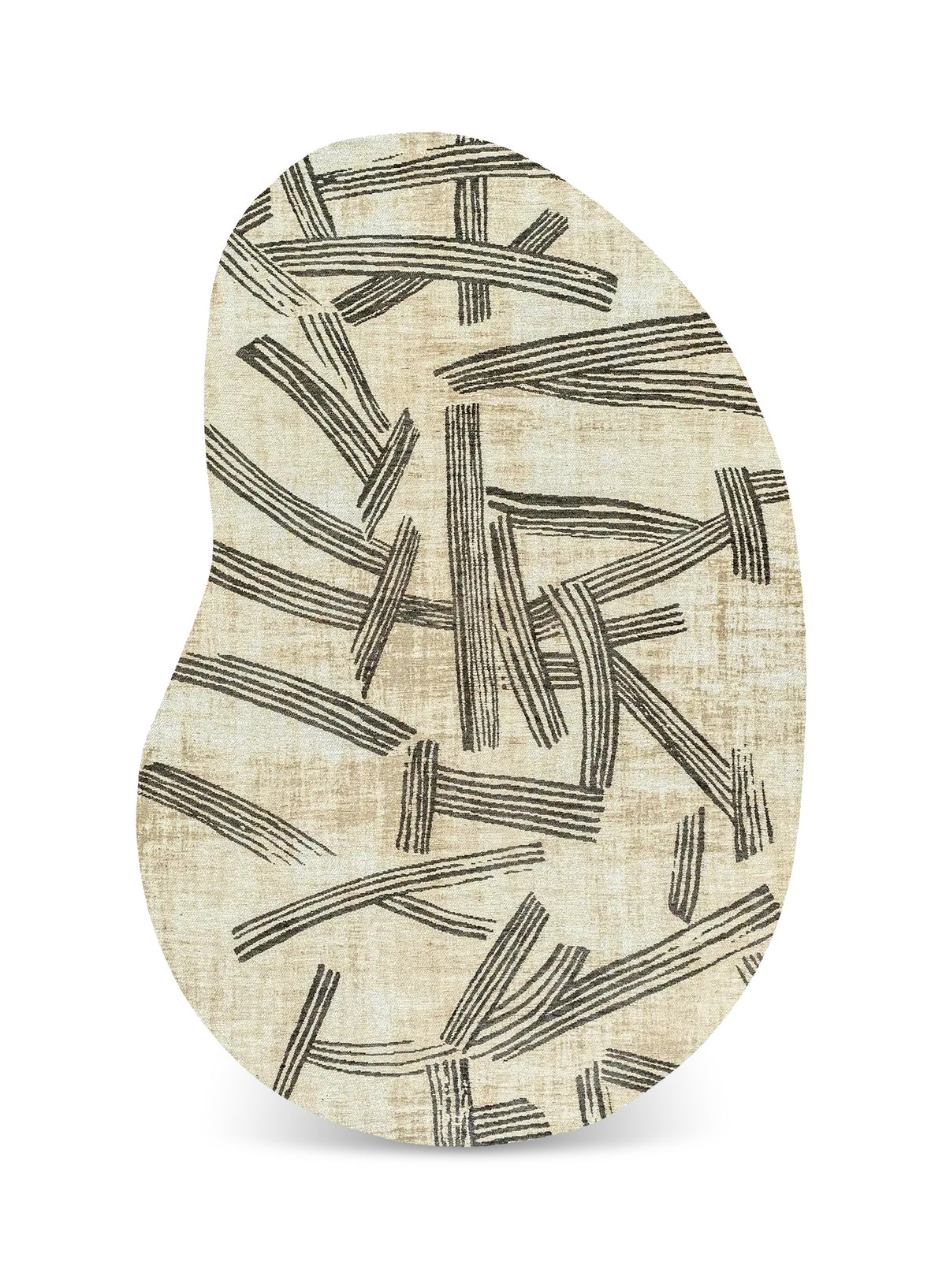 Louis de Poortere Meditation Kanji 2067 Slate vloerkleed in organische vorm
