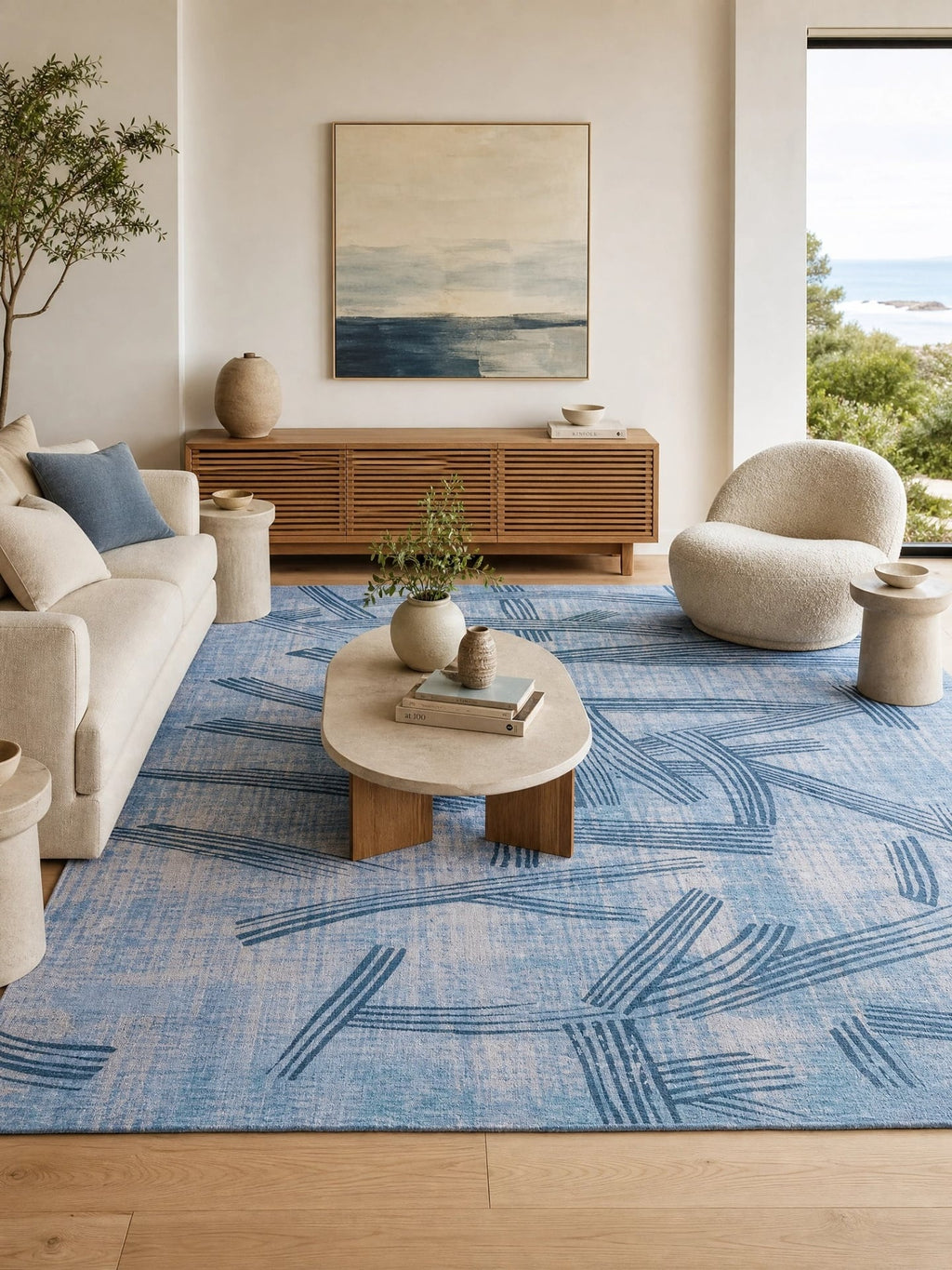Louis de Poortere Meditation Kanji 2068 Dune vloerkleed in interieur