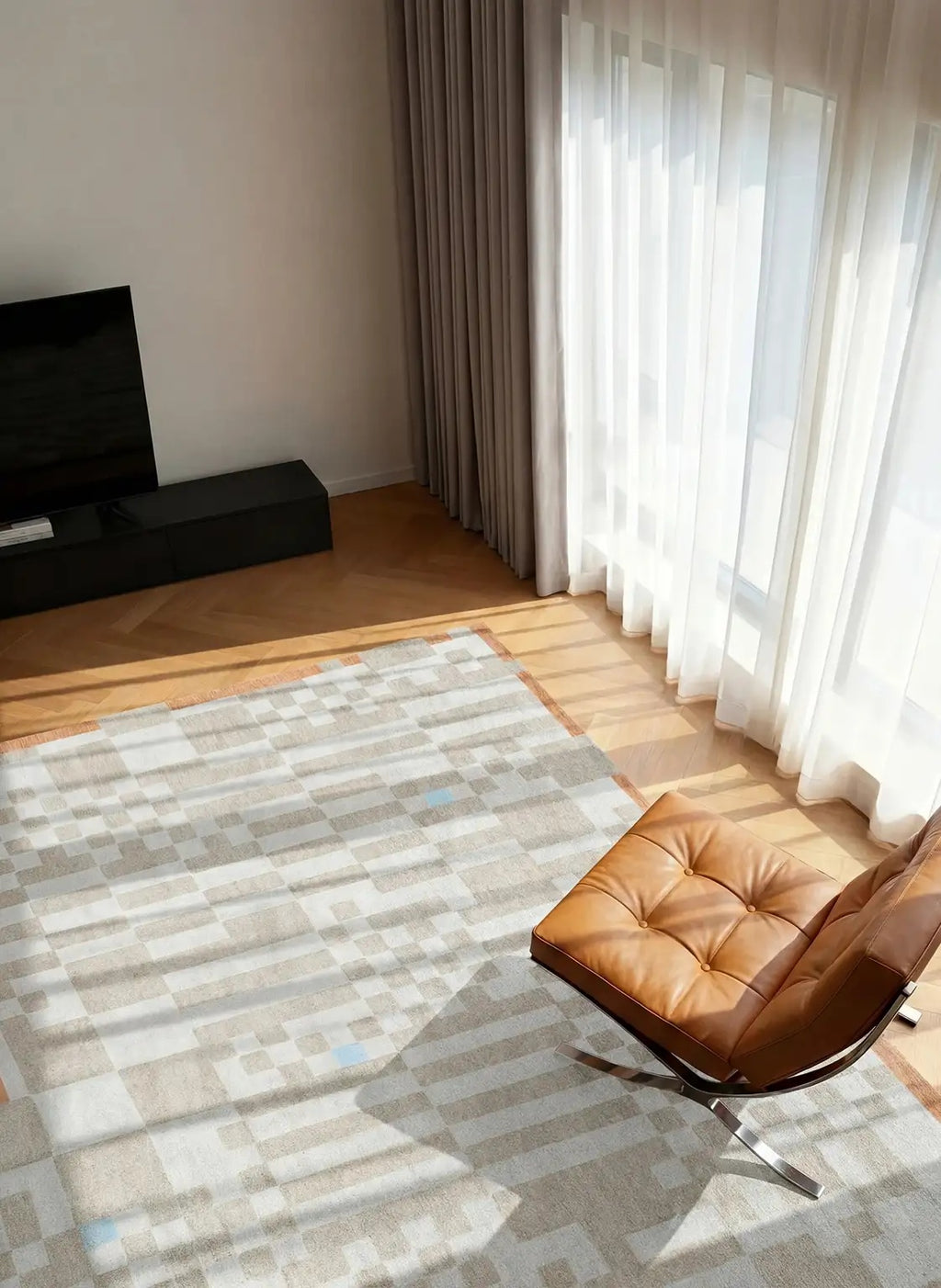 Louis de Poortere Craft Chess 2075 Greyhound vloerkleed in interieur