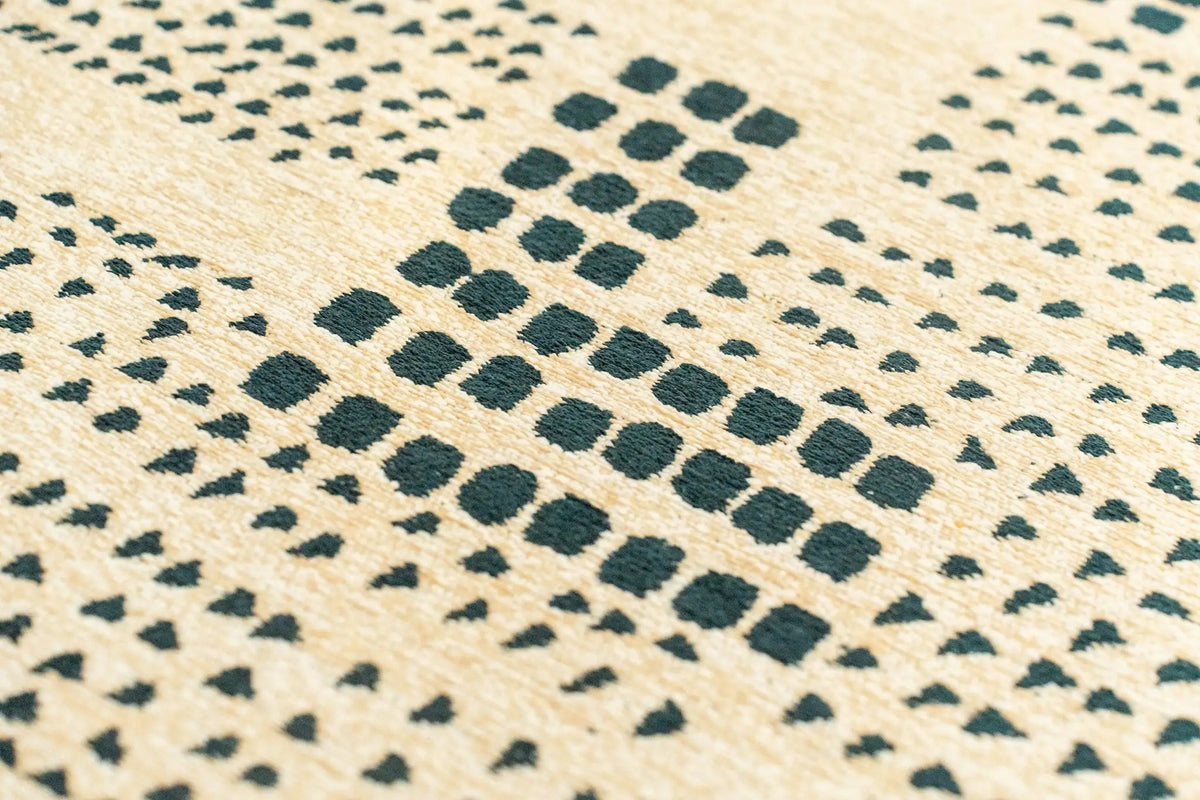 Close-up van het dessin van het Louis de Poortere Craft Zen Garden 2076 Scots Pine vloerkleed