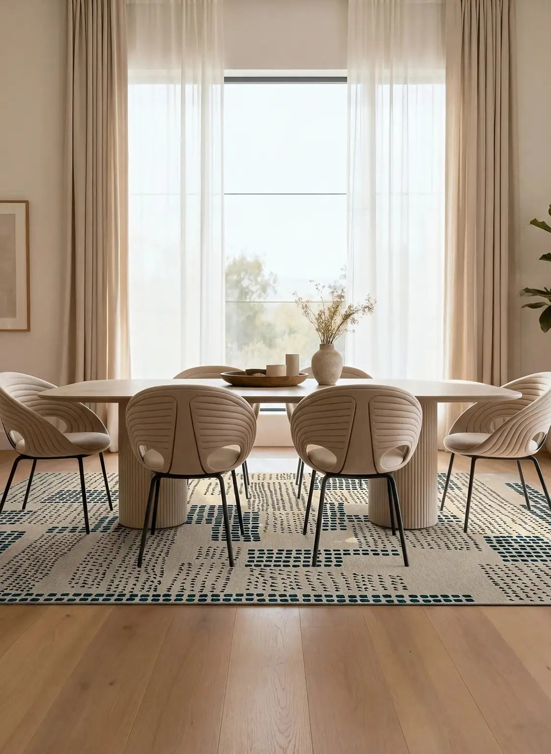 Louis de Poortere Craft Zen Garden 2076 Scots Pine vloerkleed in interieur