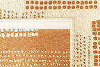 Close-up van het dessin van het Louis de Poortere Craft Zen Garden 2079 Dryed Banana vloerkleed