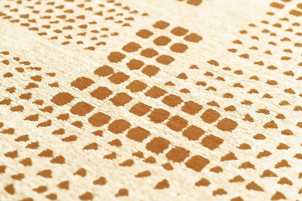 Close-up van het dessin van het Louis de Poortere Craft Zen Garden 2079 Dryed Banana vloerkleed