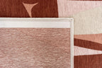 Close-up van het dessin van het Louis de Poortere Gallery Stones 2088 Cherry Mocha vloerkleed
