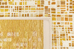 Close-up van het dessin van het Louis de Poortere Gallery Cubik 2095 Moon vloerkleed