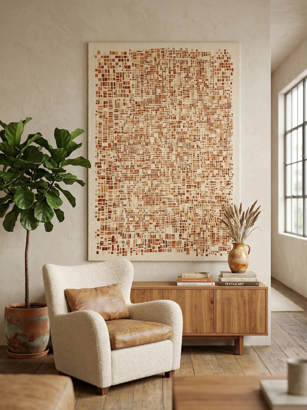 Louis de Poortere Gallery Cubik 2098 Pumpkin vloerkleed in interieur