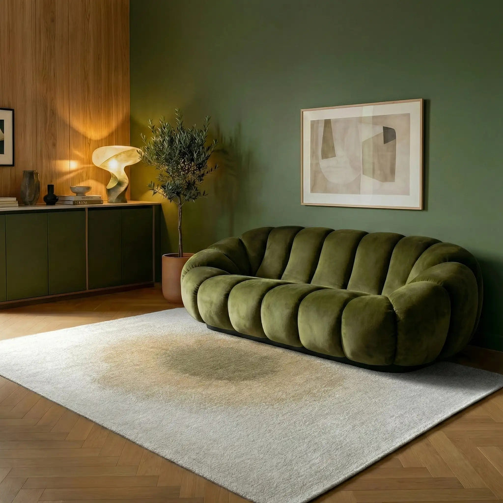 Louis de Poortere Meditation Drop 2103 Fawn vloerkleed in interieur