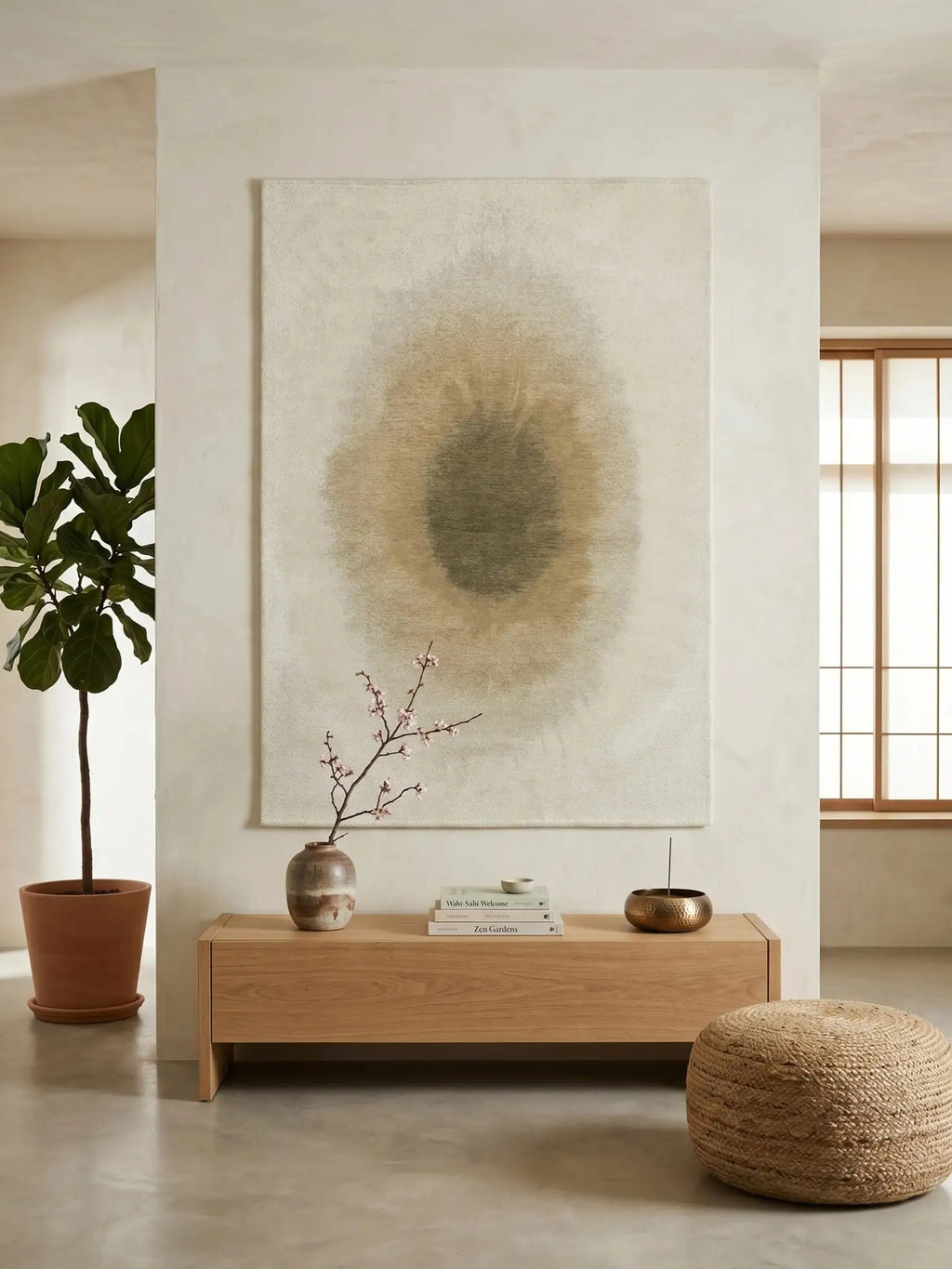 Louis de Poortere Meditation Drop 2103 Fawn vloerkleed in interieur