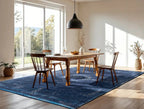 Louis de Poortere Fading World Medallion 8254 Blue Night vloerkleed in interieur