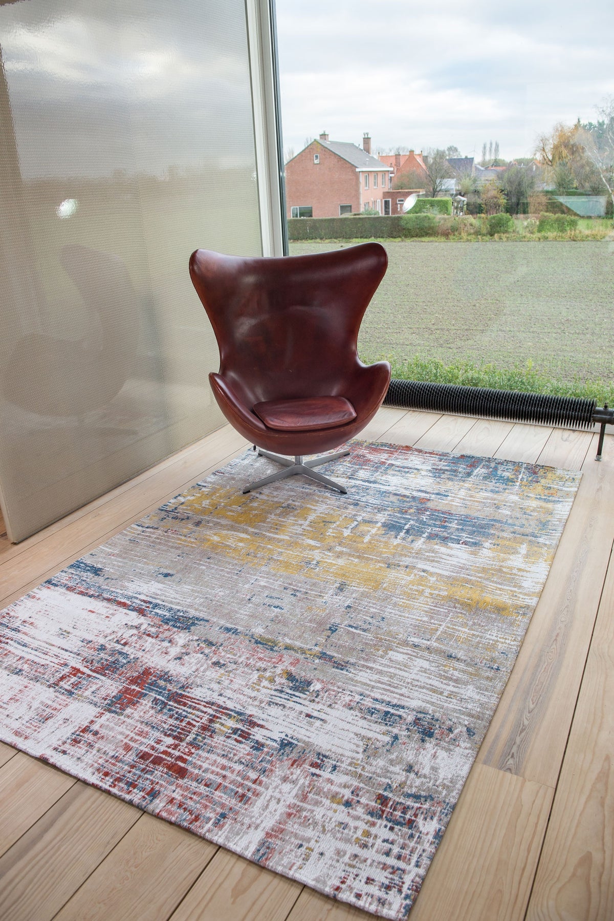 Louis de Poortere Atlantic Streaks 8714 Montauk Multi vloerkleed in interieur