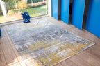 Louis de Poortere Atlantic Streaks 8715 Sea Bright Sunny vloerkleed in interieur