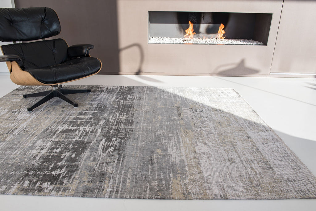 Louis de Poortere Atlantic Streaks 8716 Coney Grey vloerkleed in interieur