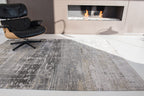 Louis de Poortere Atlantic Streaks 8716 Coney Grey vloerkleed in interieur