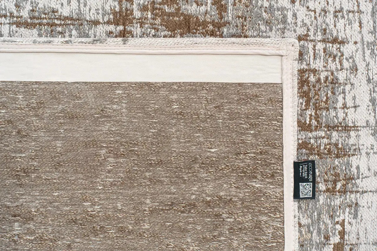 Close-up van het dessin van het Louis de Poortere Mad Men Griff 8785 Concrete Jungle vloerkleed