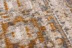 Close-up van het dessin van het Louis de Poortere Antiquarian Ushak 8884 Suleiman Grey vloerkleed