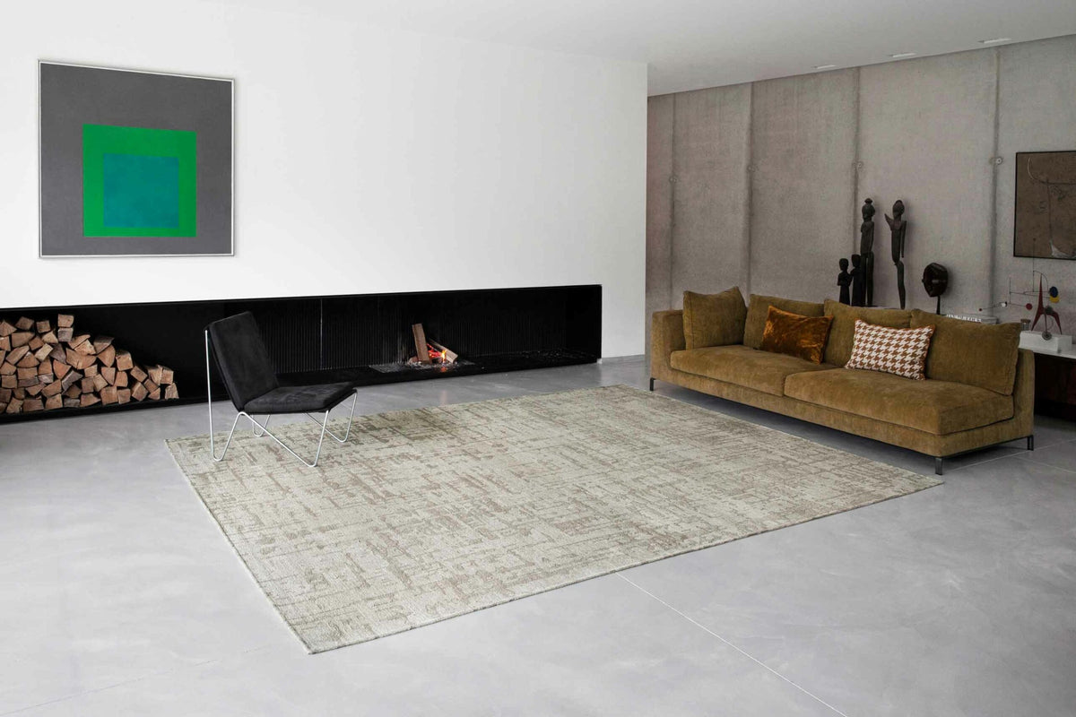 Louis de Poortere Structures Baobab 9197 Dry Beige vloerkleed in interieur