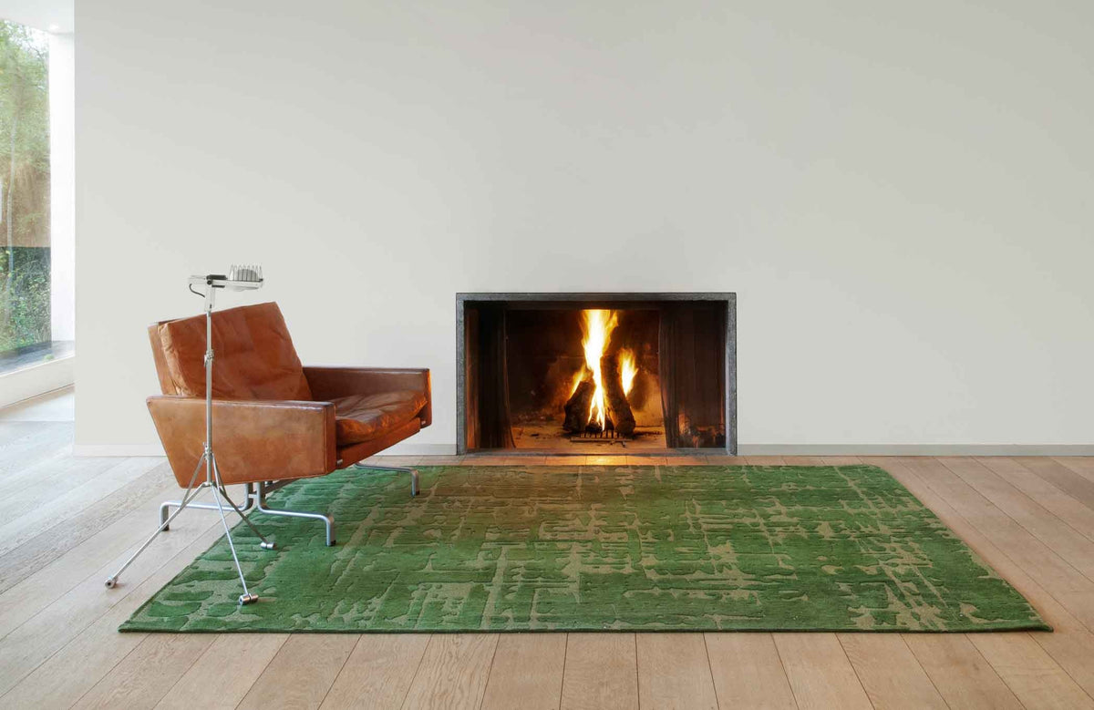 Louis de Poortere Structures Baobab 9202 Perrier's Green vloerkleed in interieur