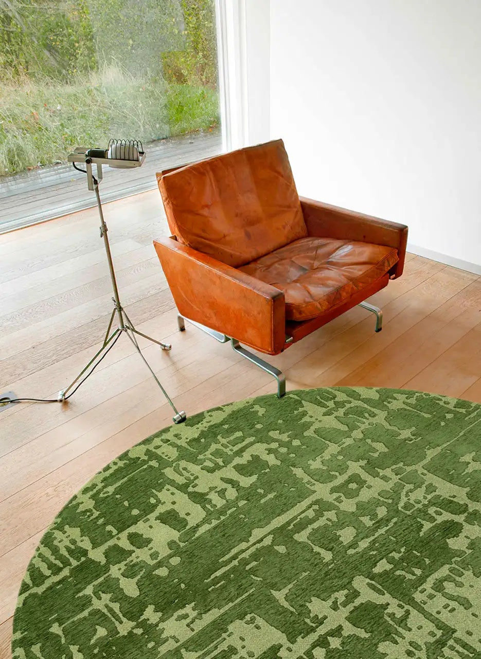 Louis de Poortere Structures Baobab 9202 Perrier's Green vloerkleed in interieur