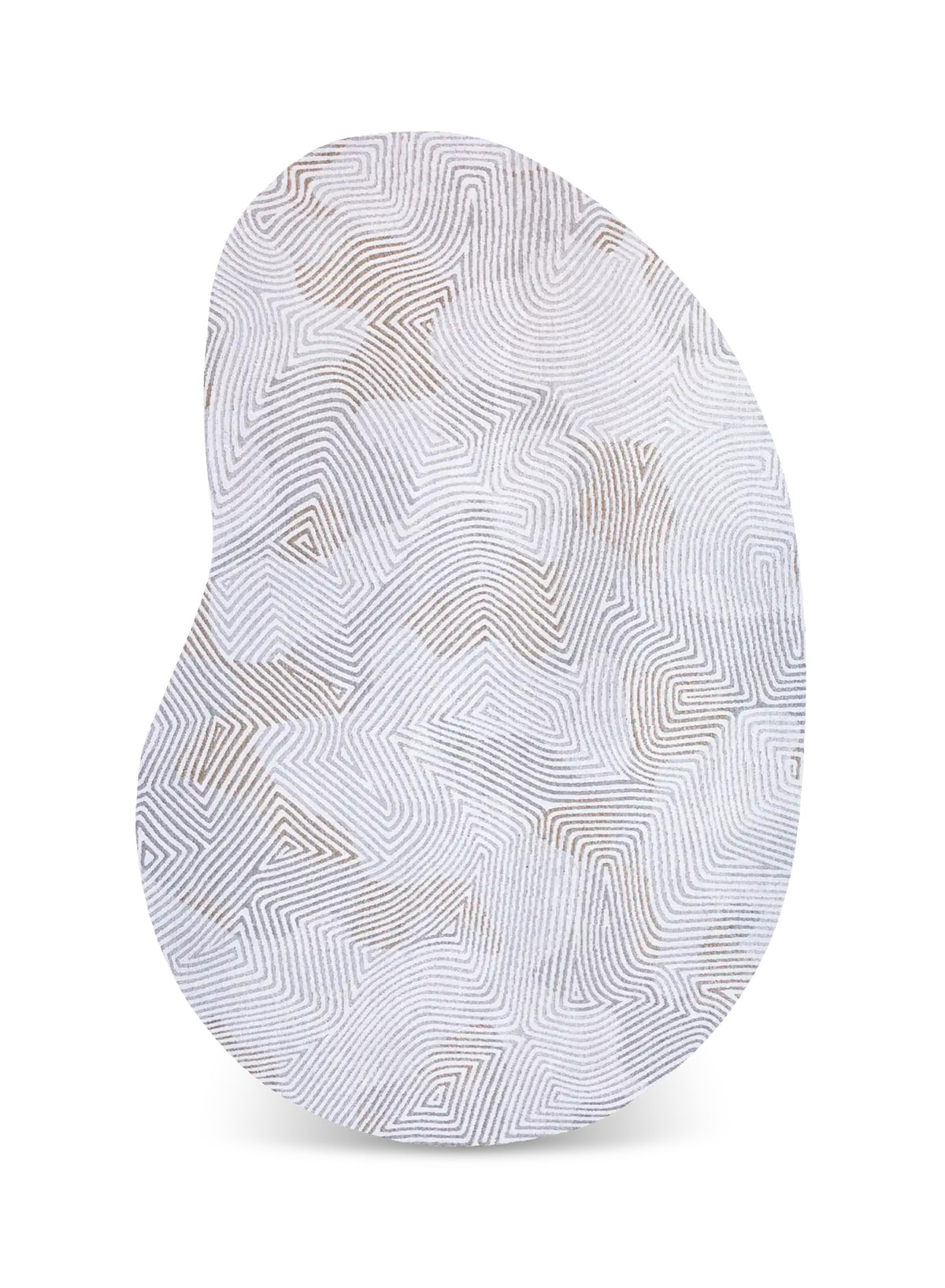 Louis de Poortere Meditation Coral 9228 Oyster White vloerkleed in organische vorm