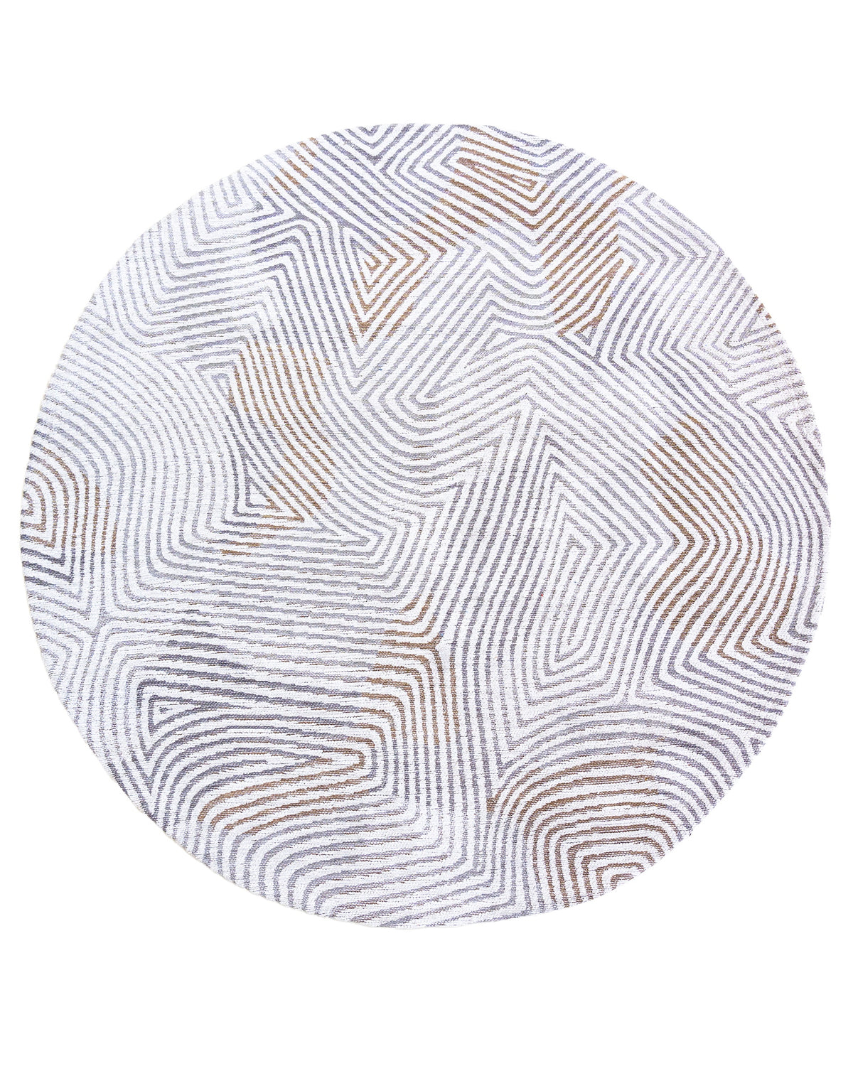 Louis de Poortere Meditation Coral 9228 Oyster White vloerkleed in ronde maat