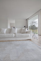 Louis de Poortere Meditation Coral 9228 Oyster White vloerkleed in interieur
