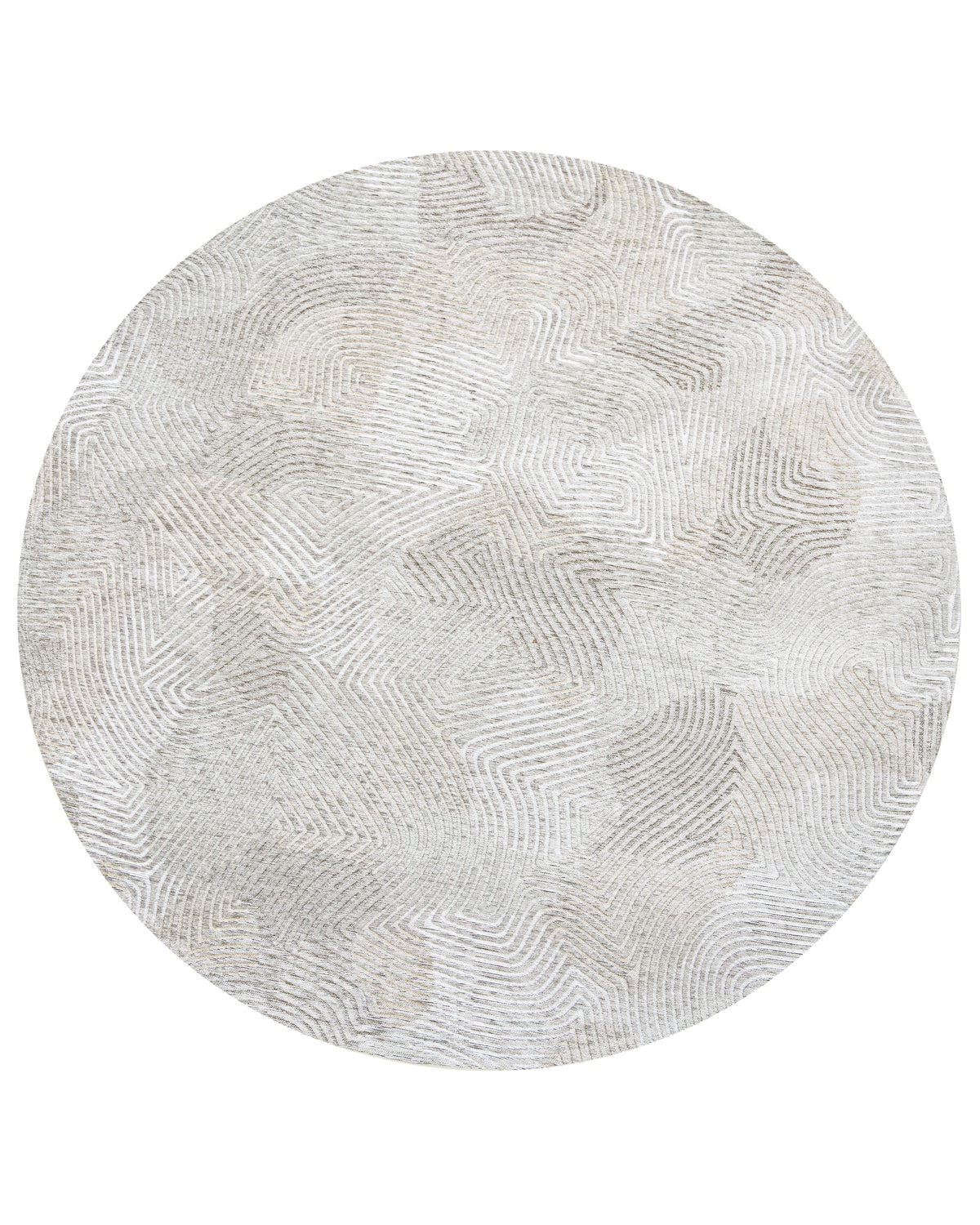 Louis de Poortere Meditation Coral 9229 Shell Beige vloerkleed in ronde maat