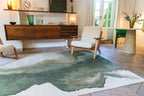Louis de Poortere Meditation Lagoon 9331 Palm Green vloerkleed in interieur