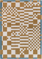 Louis de Poortere Craft Chess 9338 Honey vloerkleed