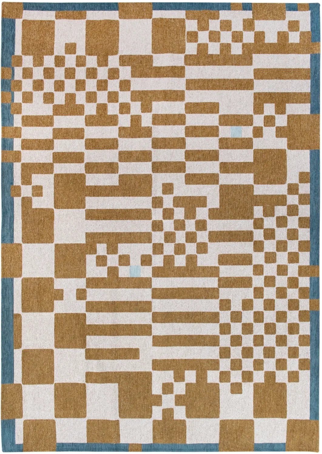 Louis de Poortere Craft Chess 9338 Honey vloerkleed