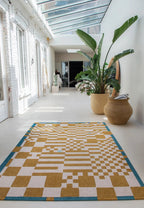 Louis de Poortere Craft Chess 9338 Honey vloerkleed in interieur