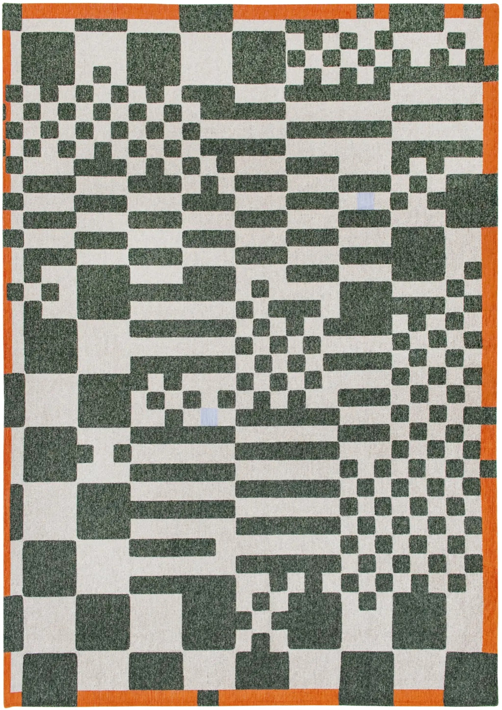 Louis de Poortere Craft Chess 9339 Deep Green vloerkleed