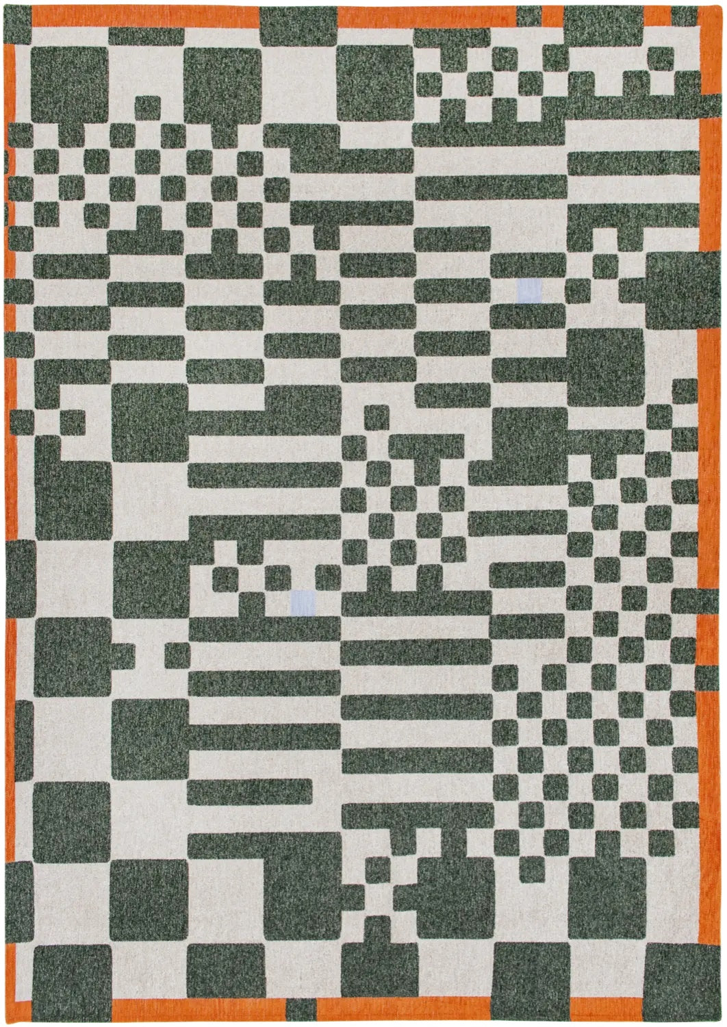 Louis de Poortere Craft Chess 9339 Deep Green vloerkleed