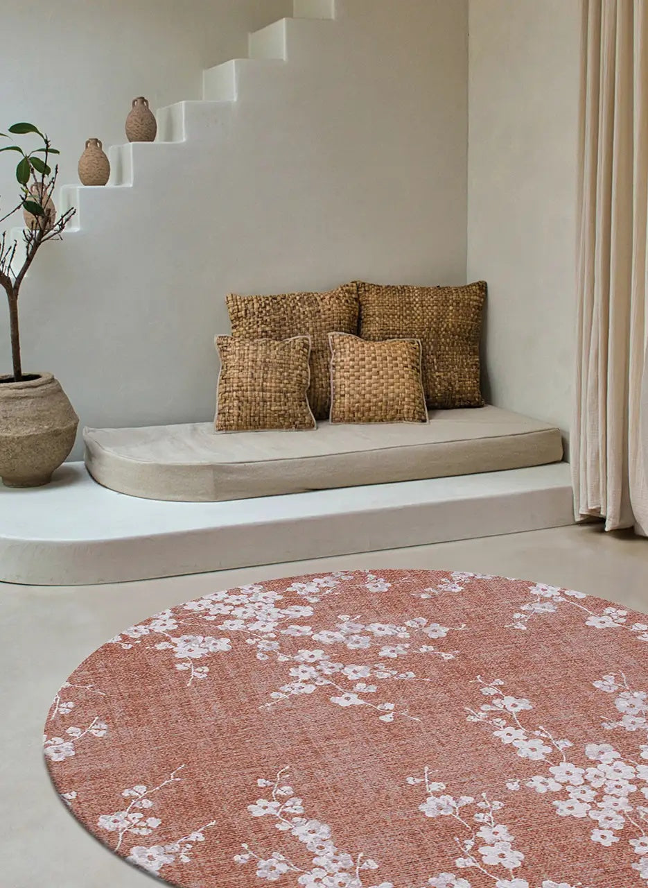 Louis de Poortere Sakura 9371 Copper Pink vloerkleed in interieur