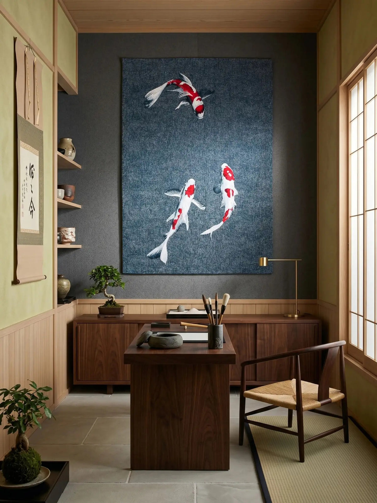 Louis de Poortere Pop Koi 9390 Japanese Pond vloerkleed in interieur