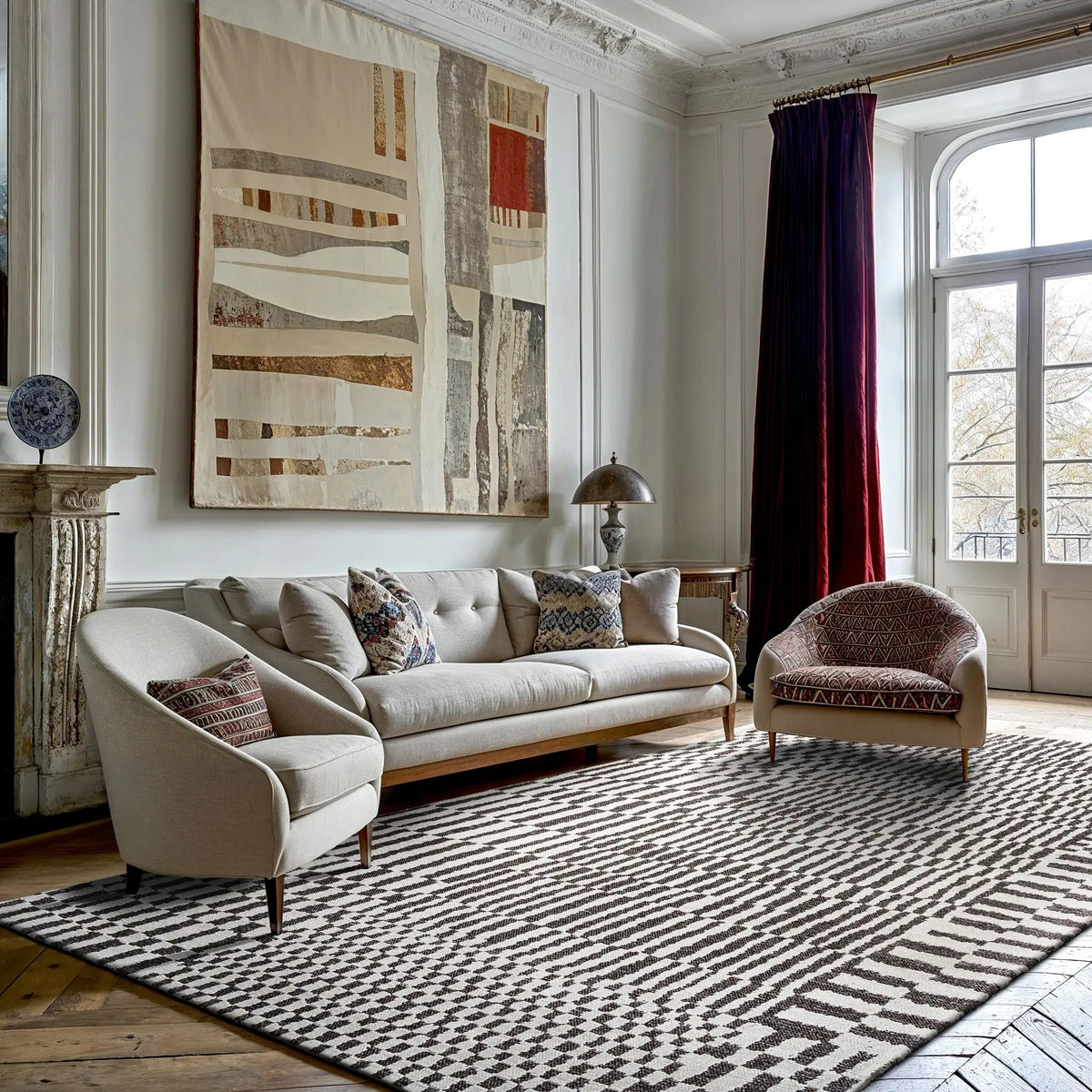 Louis de Poortere Structures Berber 9651 Caidal vloerkleed in interieur