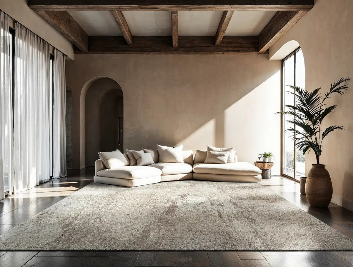 Louis de Poortere Mad Men Sol 9735 Albatre vloerkleed in interieur