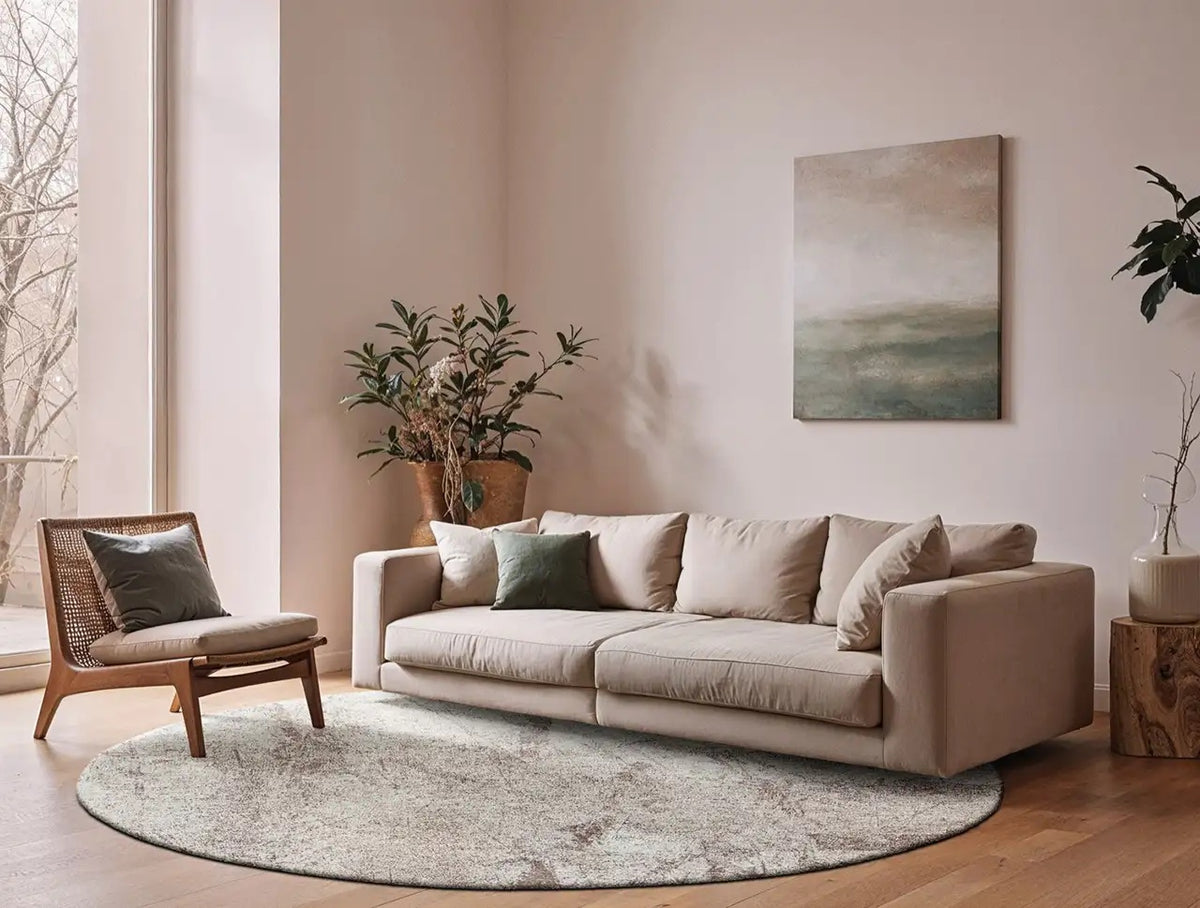 Louis de Poortere Mad Men Sol 9735 Albatre vloerkleed in interieur