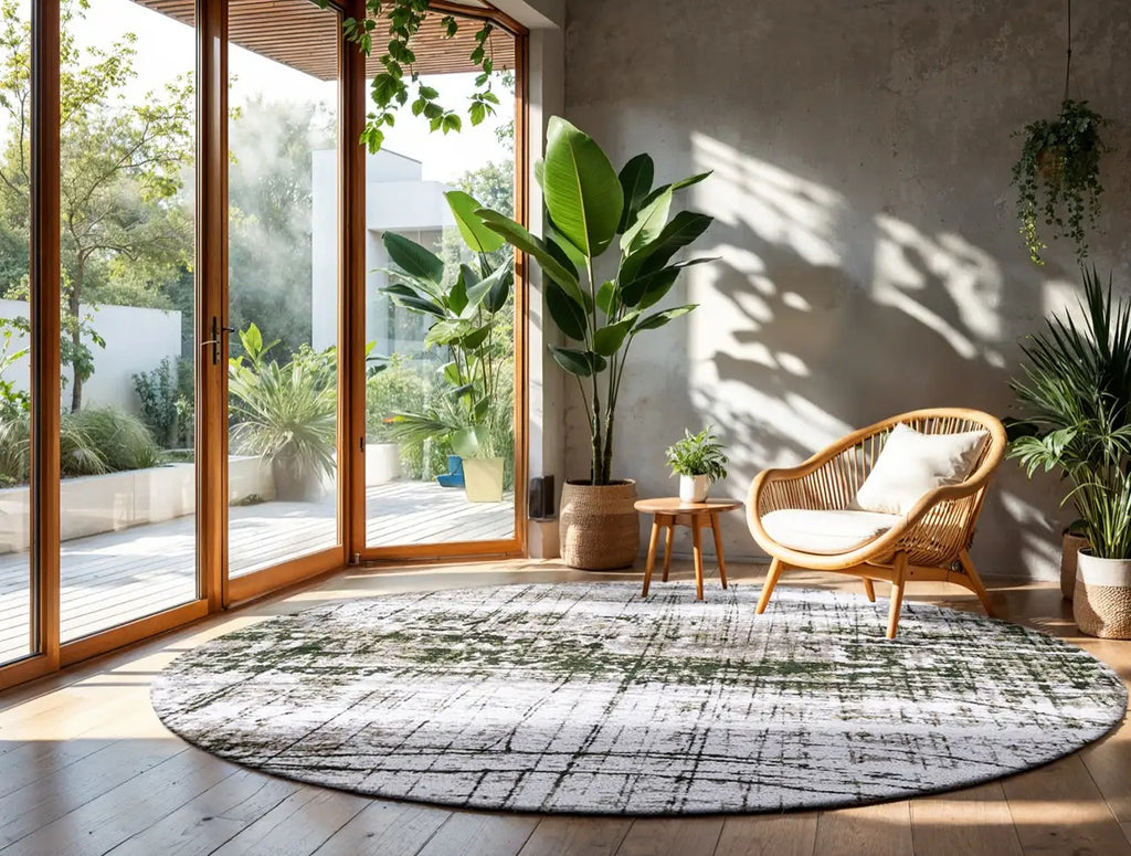 Louis de Poortere Mad Men Griff 9797 Central Green vloerkleed in interieur