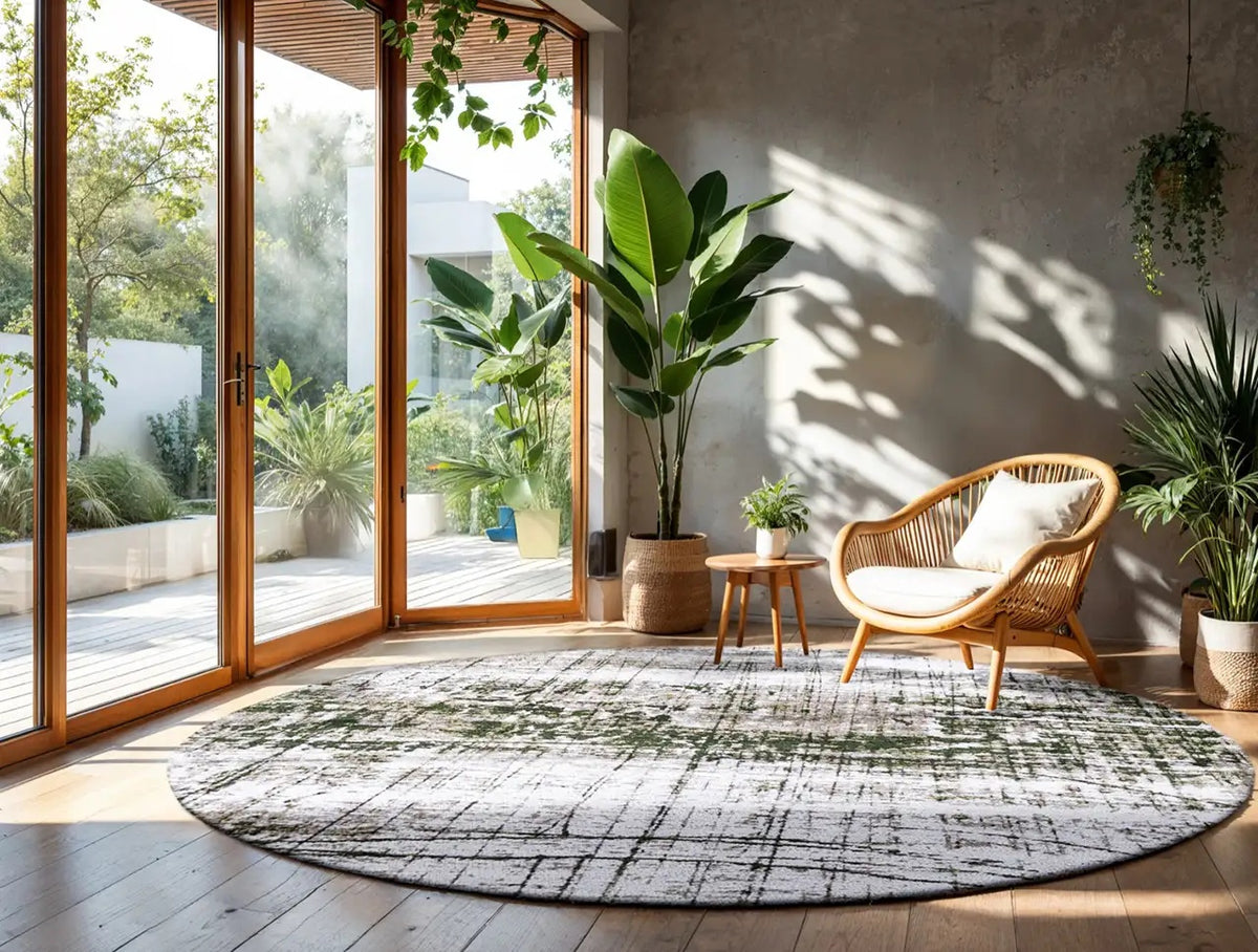 Louis de Poortere Mad Men Griff 9797 Central Green vloerkleed in interieur