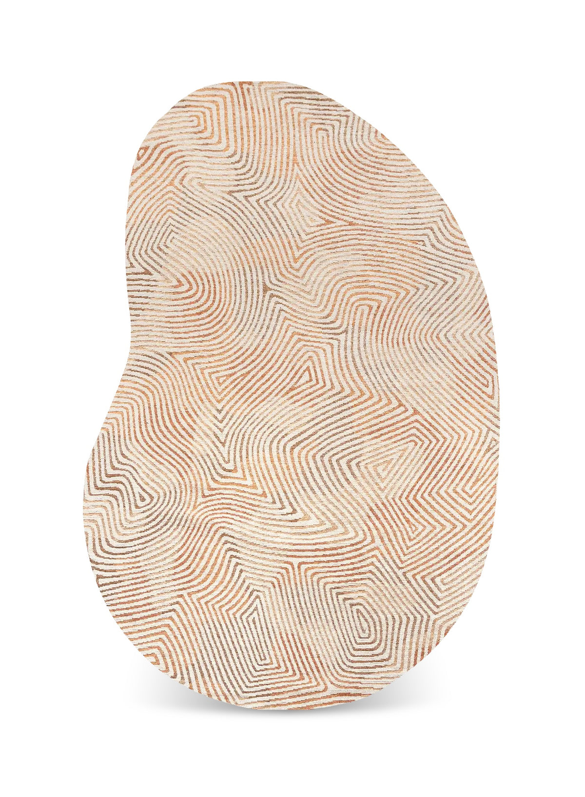 Louis de Poortere Meditation Coral 9800 Indian Sand vloerkleed in organische vorm